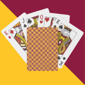 Arizona Maroon and Gold Checkerboard Pattern トランプ