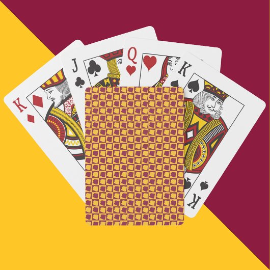 Arizona Maroon and Gold Checkerboard Pattern トランプ