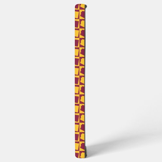Arizona Maroon and Gold Checkerboard Pattern Samsung Galaxyケース (左側面)