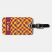 Arizona Maroon and Gold Pattern Personalize ラゲッジタグ (正面横)