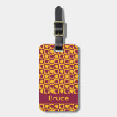 Arizona Maroon and Gold Pattern Personalize ラゲッジタグ (正面縦)