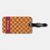 Arizona Maroon and Gold Pattern Personalize ラゲッジタグ (裏面横)