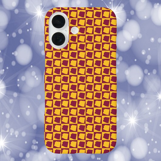 Arizona Maroon Gold Geometric Pattern Case-Mate iPhoneケース