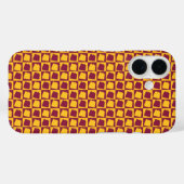 Arizona Maroon Gold Geometric Pattern Case-Mate iPhoneケース (裏面 (横))