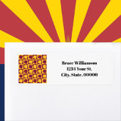 Arizona Maroon Gold Personalize Return Address ラベル