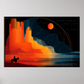 Arizona, Monument Valley, Minimalist Style ポスター (正面)