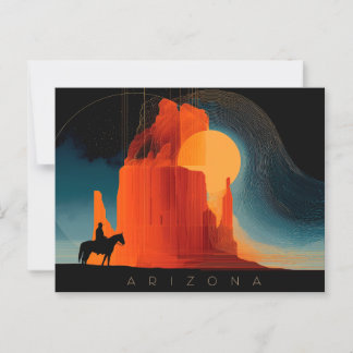 Arizona, Monument Valley, Minimalist Style ポストカード