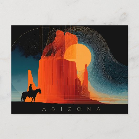 Arizona, Monument Valley, Minimalist Style ポストカード (正面)