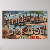 Arizona - Petrified Forest - Large Letter ポスター (正面)