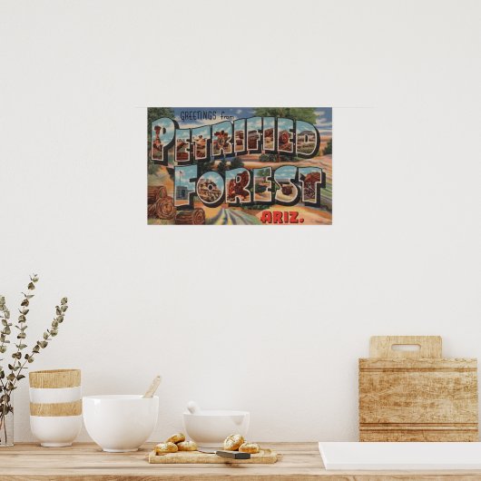 Arizona - Petrified Forest - Large Letter ポスター (キッチン)