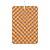 Arizona Pop Art Checkerboard Maroon Gold Pattern カーエアーフレッシュナー (正面)
