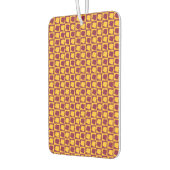 Arizona Pop Art Checkerboard Maroon Gold Pattern カーエアーフレッシュナー (左)