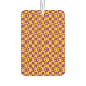 Arizona Pop Art Checkerboard Maroon Gold Pattern カーエアーフレッシュナー (裏面)