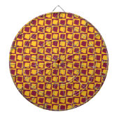 Arizona Pop Art Geometric Maroon Gold Pattern  ダーツボード (正面)