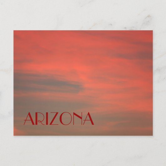 ARIZONA Red Skyはがき ポストカード (正面)