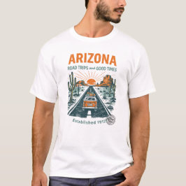 Arizona Road Trips Retro Desert Design Tシャツ