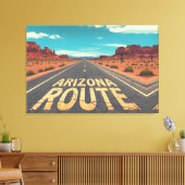 Arizona Route Desert Road Graphic Art キャンバスプリント (インサイチュ (リビング))
