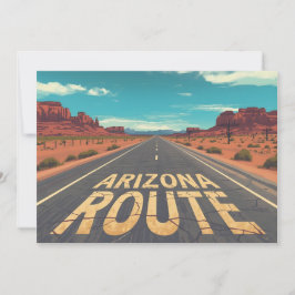Arizona Route Desert Road Graphic Art シーズンカード
