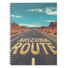 Arizona Route Desert Road Graphic Art ノートブック