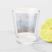 Arizona Saguaro Cactus Landscape Photo Keepsake ショットグラス (裏面)