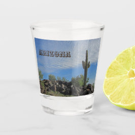 Arizona Saguaro Cactus Landscape Photo Keepsake ショットグラス