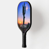 Arizona Saguaro Cactus Sunset Living My 最高の Life ピックルボールラケット (左)
