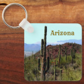 Arizona saguaro mountain landscape  キーホルダー (正面)