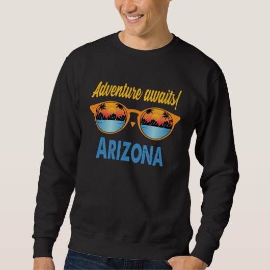 Arizona Souvenir Love Travel Trip Usa States Arizo スウェットシャツ (正面)