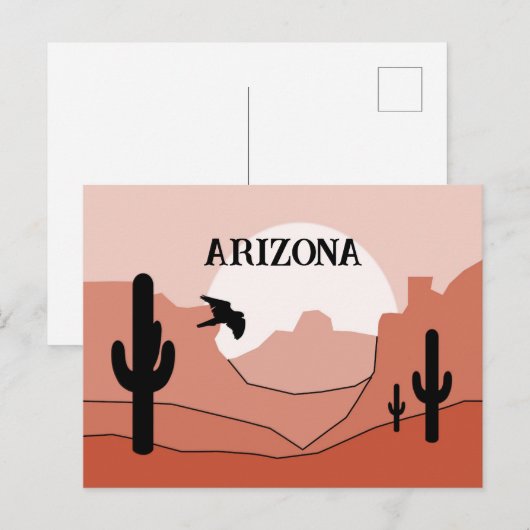 Arizona State Artistic Boho Monochromatic  ポストカード (正面/裏面)