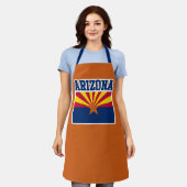 Arizona State Flag Apron エプロン (着用した状態)