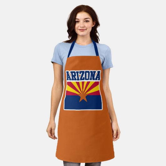 Arizona State Flag Apron エプロン (着用した状態)