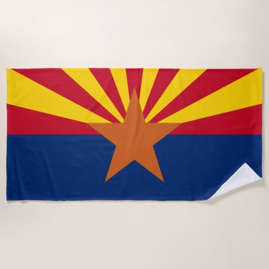 Arizona State  Flag Image ビーチタオル (正面)