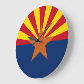 Arizona State Flag Image ラージ壁時計 (傾斜)