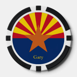 Arizona State Flag Image Personalize Name ポーカーチップ