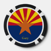Arizona State Flag Image Personalize Name ポーカーチップ (裏面)