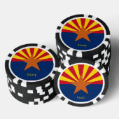 Arizona State Flag Image Personalize Name ポーカーチップ (積み重ね)