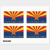 Arizona State Flag Image Personalize Name 長方形シール (シート)