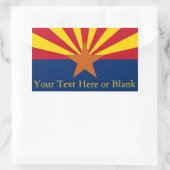 Arizona State Flag Image Personalize Name 長方形シール (バッグ)