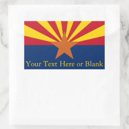 Arizona State Flag Image Personalize Name 長方形シール