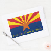 Arizona State Flag Image Personalize Name 長方形シール (封筒)