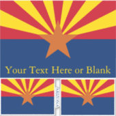 Arizona State Flag Image Personalize Text シール (正面)