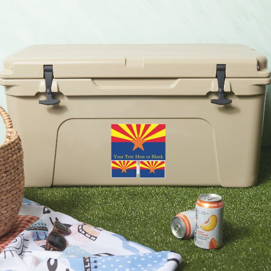 Arizona State Flag Image Personalize Text シール (クーラー)