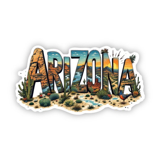 Arizona Sunset Desert Sticker | Arizona Sticker シール