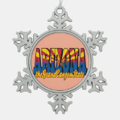 Arizona the Grand Canyon State スノーフレークピューターオーナメント (正面)