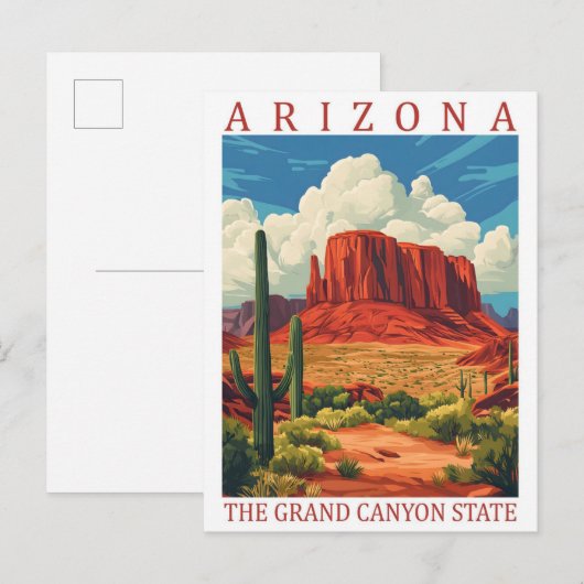 Arizona the Grand Canyon State USA Travel Place ポストカード (正面/裏面)