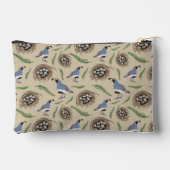 Arizona-Themed Hand-Drawn Gambel's Quail Pattern アクセサリーポーチ (裏面)