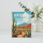 Arizona Travel Art Vintage ポストカード (スタンド正面)