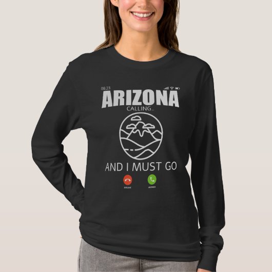 Arizona Travel Camp Vacation Trip Hiking And Backp Tシャツ (正面)