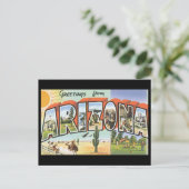 Arizona_Vintage Travel Posterからの挨拶 ポストカード (スタンド正面)