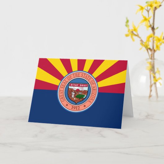 Arizonan Flag & Seal, Flag of Arizona カード (黄色い花)